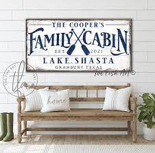 Custom Cozy Cabin Lake House Sign