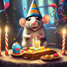 Крыса с днём рождения» — создано в Шедевруме