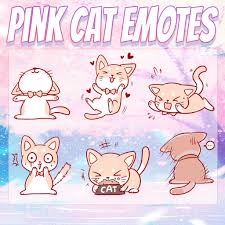 twitch emote pink cat twitch emotes