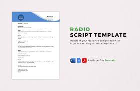 radio script template in word pdf