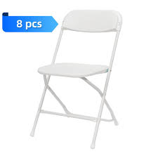 white plastic folding chairs