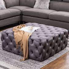 Large Grey Chesterfield Style Deep