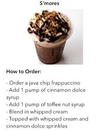 starbucks secret menu frappuccinos