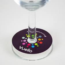 Wine Glass Discs Custom Printed Low