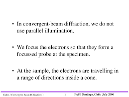 convergent beam electron diffraction