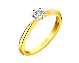 9ct yellow gold white gold ring with