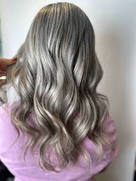 ash gray hair color with highlights