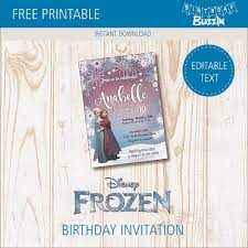 Free invitation maker right in your browser. Free Printable Frozen Birthday Party Invitations Birthday Buzzin