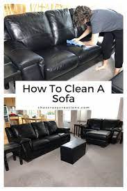 deep clean a leather sofa