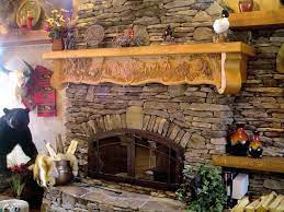 Wood Mantle Fireplace