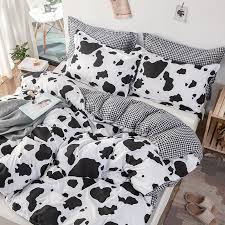 Textile Cow Spot Printed Bedding Set