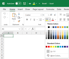 shortcuts to fill color in excel basic