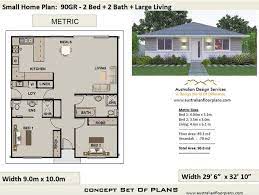 2 Bedroom House Plan 968 Sq Feet Or 90