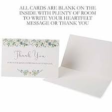 funeral thank you cards with envelopes