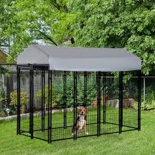 Large Outdoor Dog Kennel Steel Fence