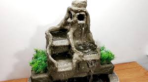 Simple to make, easy to maintain. How To Make Amazing Cement Waterfall Fountain Water Fountain Youtube