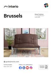 brussels 3 seater sofa bed