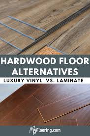 Engineered will be comparatively cheaper than true hardwood because the bottom layers are recycled, and lvt also generally costs less than solid hardwood. Lvp Vs Laminate Which Is Better Hardwood Floors Alternatives Myflooring Vinyl Vs Laminate Flooring Best Wood Flooring Wood Floor Alternative