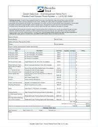 Template Equipment Order Form Template