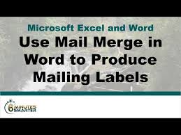 word using mail merge from excel