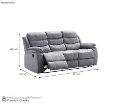 3 seater recliner sofa grey