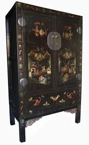 chinese antique black lacquer cabinet