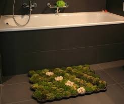 living moss carpet adds a touch of