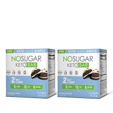 The american heart association recommends limiting your refined sugar intake to 36 grams or 150 calories for males and 25 grams or 100 calories for females. No Sugar Keto 24 Pack Cookies And Cream Keto Bars Auto Ship 9528659 Hsn