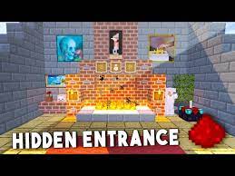 Secret Fireplace Entrance Minecraft
