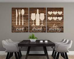 Rustic Eat Drink Be Merry Eat Wall Art