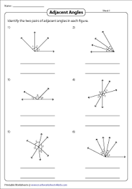 adjacent angles worksheets