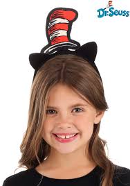 cat in the hat glitter headband dr seuss accessories womens black red white one size fun costumes