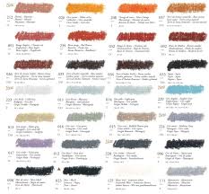 Sennelier Oil Pastels Colour Chart Oil Pastel Colours