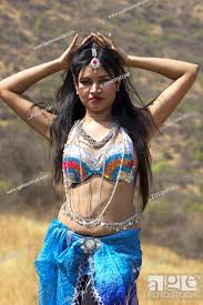 lady belly dancer posing in a tribal