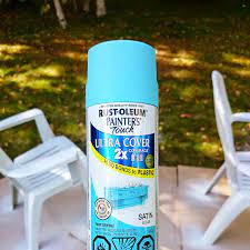 how to spray paint plastic lawn chairs