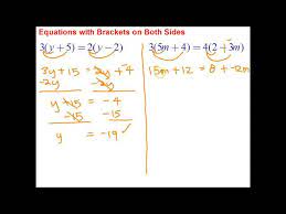 Solving Equations With Brackets On Both