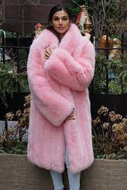 fur coats women pink fur coat