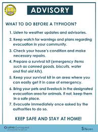 advisory what to do before a typhoon