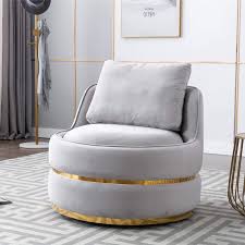 yuiop modern swivel barrel sofa chair