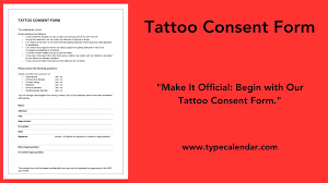 free printable tattoo consent form