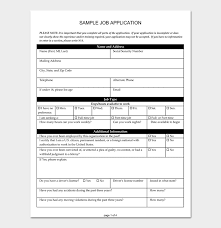 The job application form can assist to extract all the relevant and important data. Job Application Form 4 Samples Examples Formats