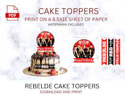 Rebelde Birthday Cake Topper Rebelde RBD RBD Birthday - Etsy Sweden