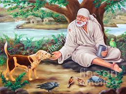 Image result for images of shirdi sai baba and woman with dog