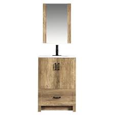 For large bathrooms, typical vanities range from 48 inches to 60 inches wide. 24 Inch Rustic Bathroom Vanity