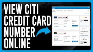 how to view citi credit card number