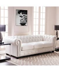 White Leather Sofas Chesterfield Sofa