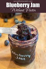 blueberry jam without pectin served