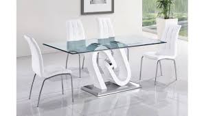 camron glass top modern dining table