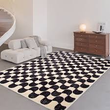 retro checkerboard carpet furniture