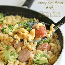 turkey kielbasa and cheesy pasta